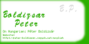 boldizsar peter business card
