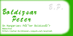 boldizsar peter business card